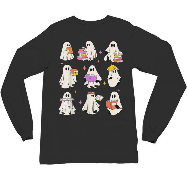 Read More Books Spooky Teacher Halloween Ghost Reading Book Unisex Long Sleeve T-Shirt