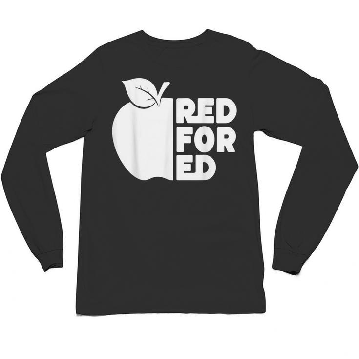 Red For Ed Teacher Support Public Education For Men Women Kids Unisex Long Sleeve T-Shirt
