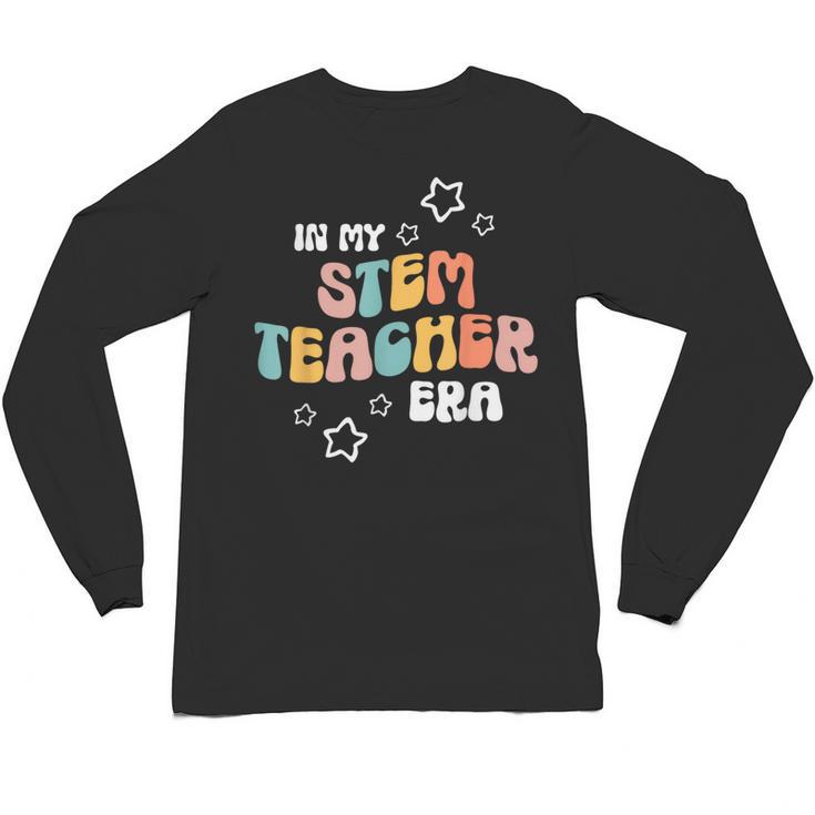 Retro Boho Math Science Professor In My STEM Teacher Era Unisex Long Sleeve T-Shirt