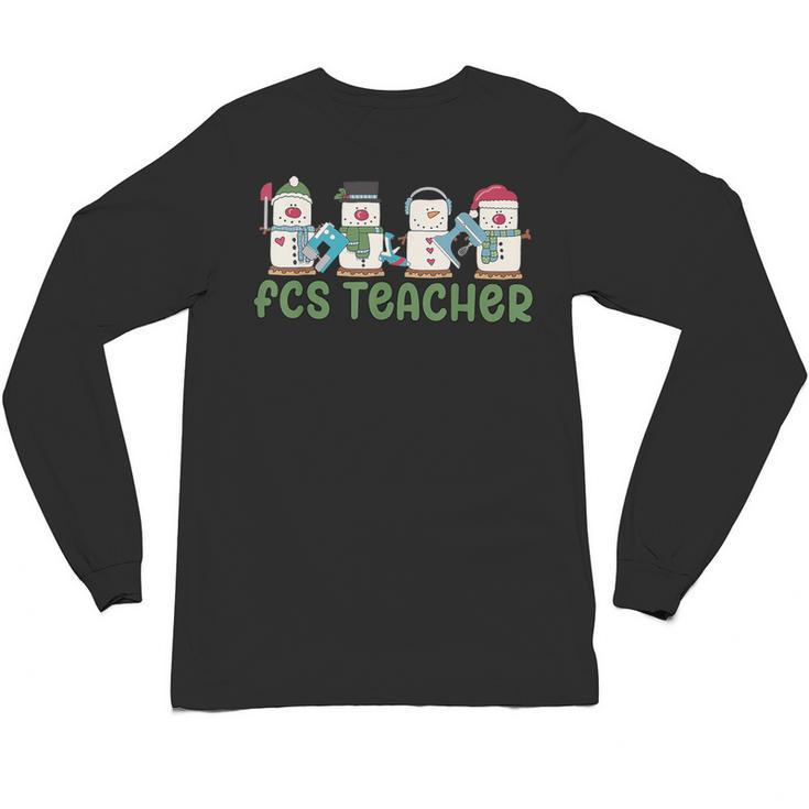 Retro Christmas Snowman FCS Teacher Family Consumer Science Unisex Long Sleeve T-Shirt, trending gift Retro Christmas Snowman FCS Teacher Family Consumer Science Unisex Long Sleeve T-Shirt, trending gift