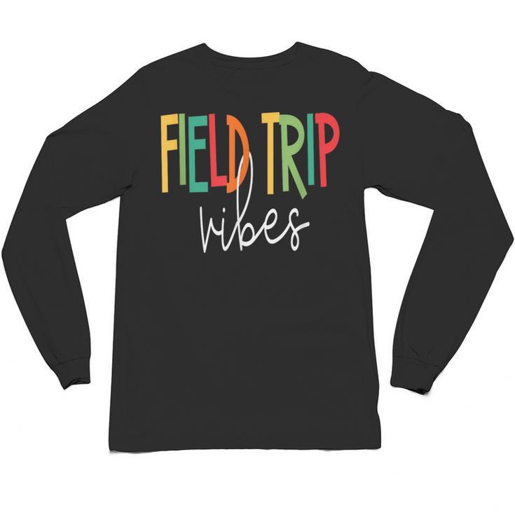 Retro Field Trip Vibes Vintage Field Trip Vibes Teacher Kids Unisex Long Sleeve T-Shirt