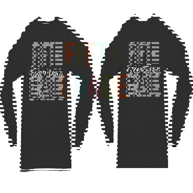 Retro Fifth Grade Dream Team Groovy Teacher Back To School Men Women Girls Kids Unisex Long Sleeve T-Shirt