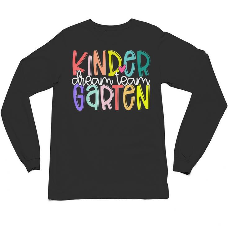 Retro Kindergarten Dream Team Back To School Teacher Kids Unisex Long Sleeve T-Shirt