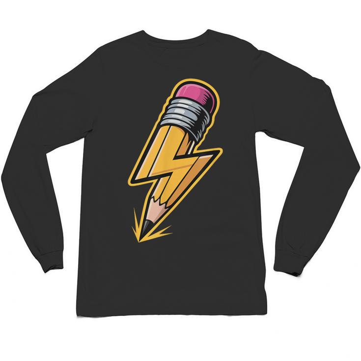 Retro Pencil Pencil Back To School Teacher Student Unisex Long Sleeve T-Shirt