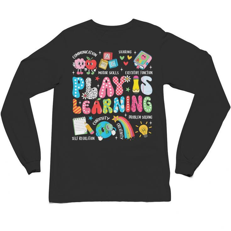 Retro Play Is Learning Kindergarten Teacher Team Women Unisex Long Sleeve T-Shirt