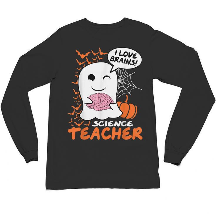 Science Teacher Cute Ghost Halloween Teacher Men Women Unisex Long Sleeve T-Shirt