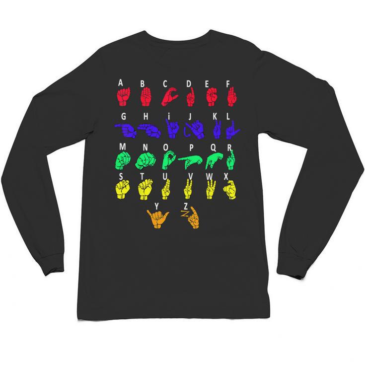 Sign Language Alphabet For ASL Interpreter Deaf Teacher Stud For Men Women Girls Kids Unisex Long Sleeve T-Shirt, trending gift