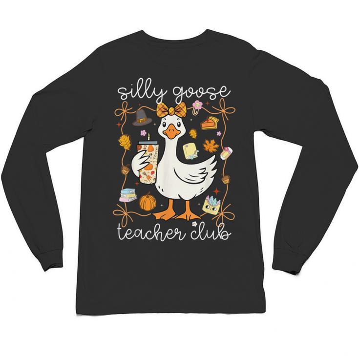 Silly Goose Teachers Club Cozy Fall Teacher Unisex Long Sleeve T-Shirt