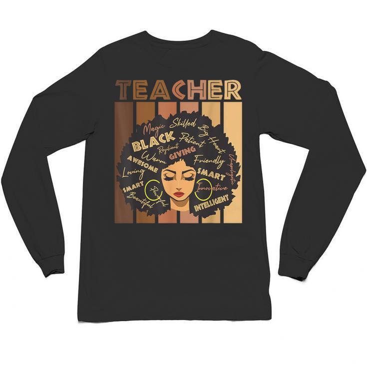 Smart Teacher Afro Girl Melanin African American Wowen Unisex Long Sleeve T-Shirt