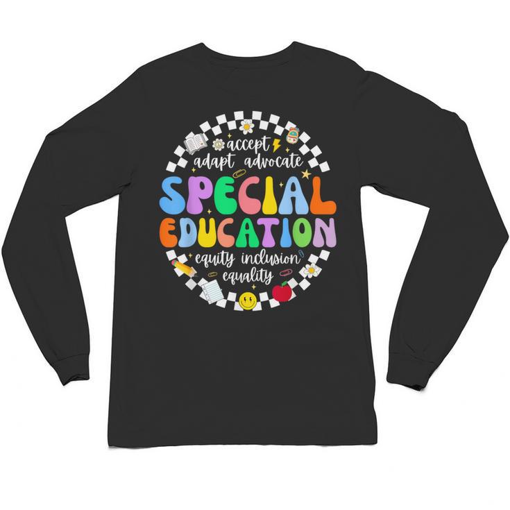 Special Education Teacher SPED Squad Team Kids Men Groovy Unisex Long Sleeve T-Shirt, trending gift