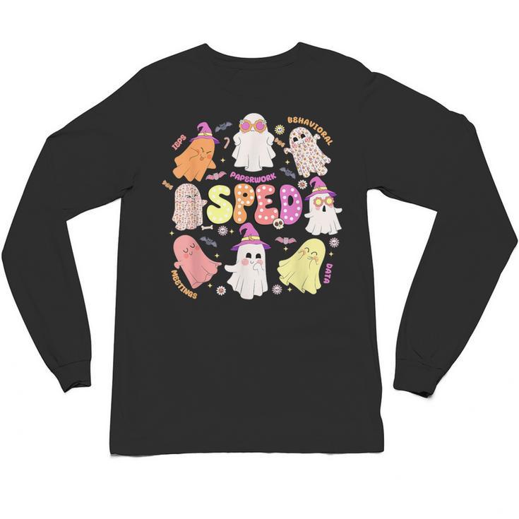 SPED Teacher Halloween Spooky Special Education Team Men Women Kids Unisex Long Sleeve T-Shirt