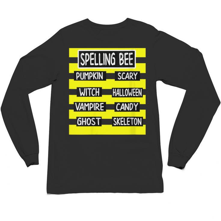 Spelling Bee Pun Halloween Costume For Teachers Unisex Long Sleeve T-Shirt
