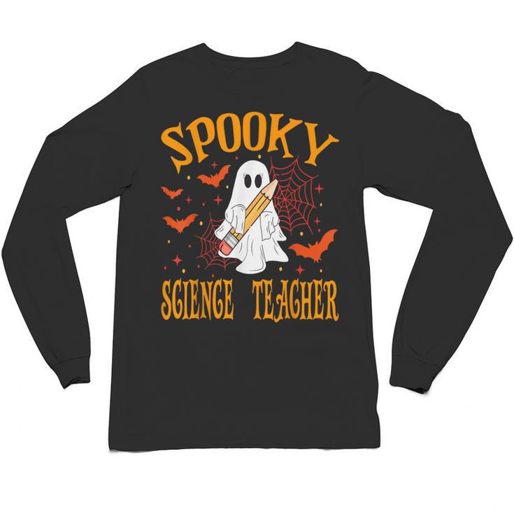 Spooky Science Teacher Ghost Halloween School Women Unisex Long Sleeve T-Shirt, trending gift Spooky Science Teacher Ghost Halloween School Women Unisex Long Sleeve T-Shirt, trending gift