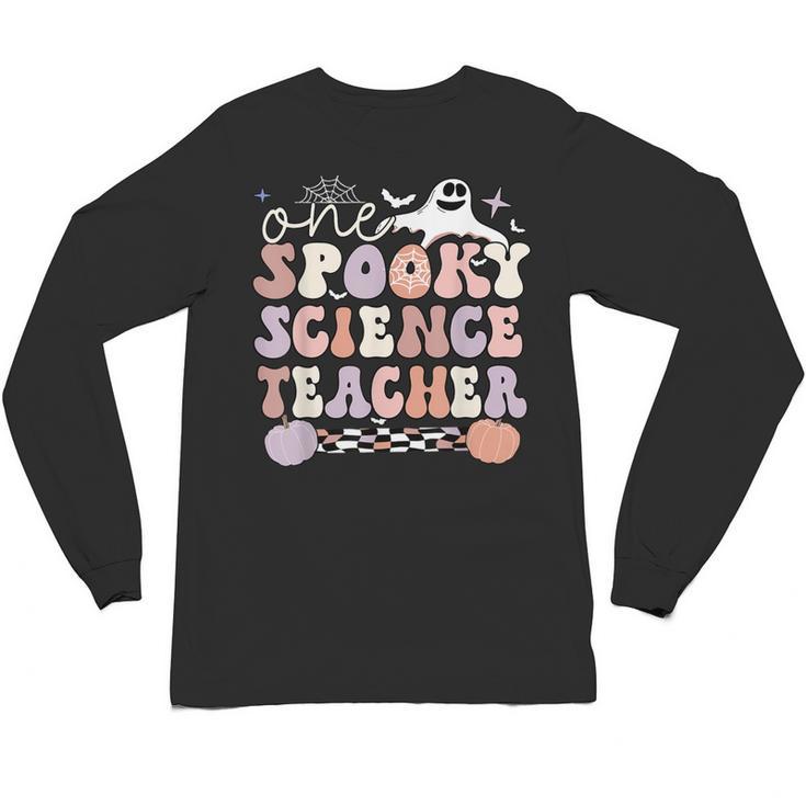 Spooky Science Teacher Halloween Science Teaching For Men Women Unisex Long Sleeve T-Shirt