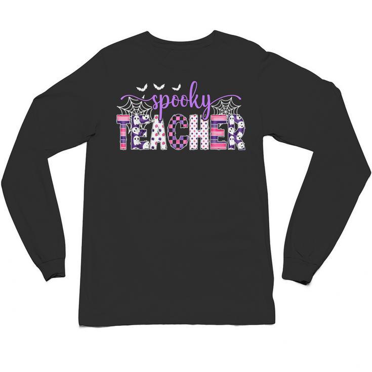 Spooky Teacher Halloween Costume Women Spooky Teacher Unisex Long Sleeve T-Shirt