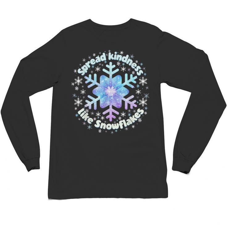 Spread Kindness Like Snowflakes Christmas Teacher Unity Day Unisex Long Sleeve T-Shirt