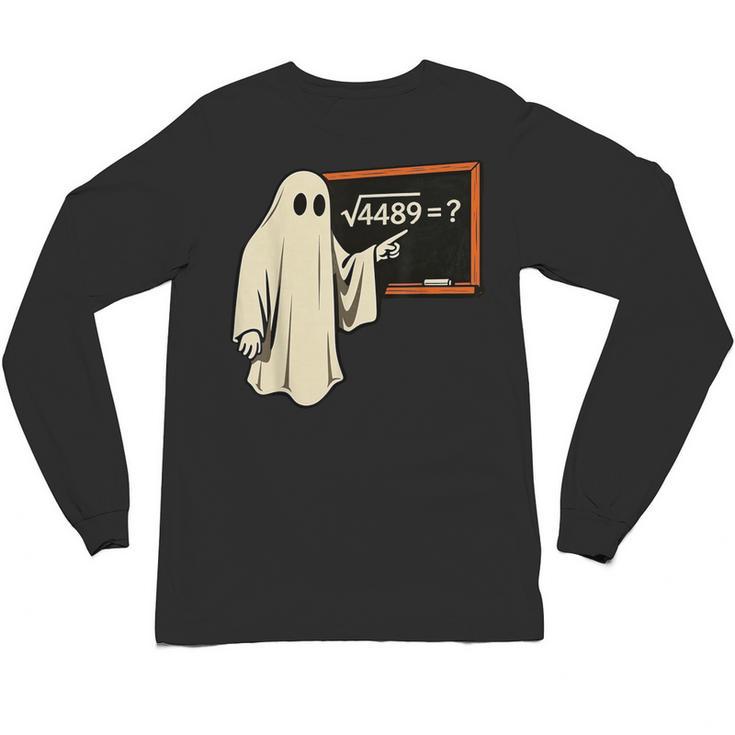 Square Root 67 Ghost Math Teacher 4489 Meme Halloween Unisex Long Sleeve T-Shirt