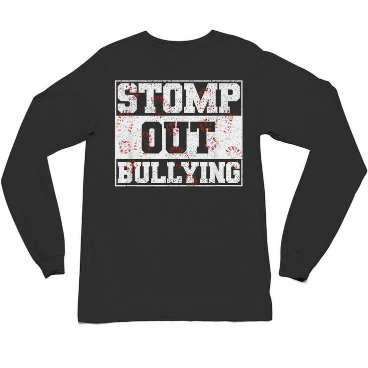 Stomp Out Bullying Back To School Education Teacher Unisex Long Sleeve T-Shirt