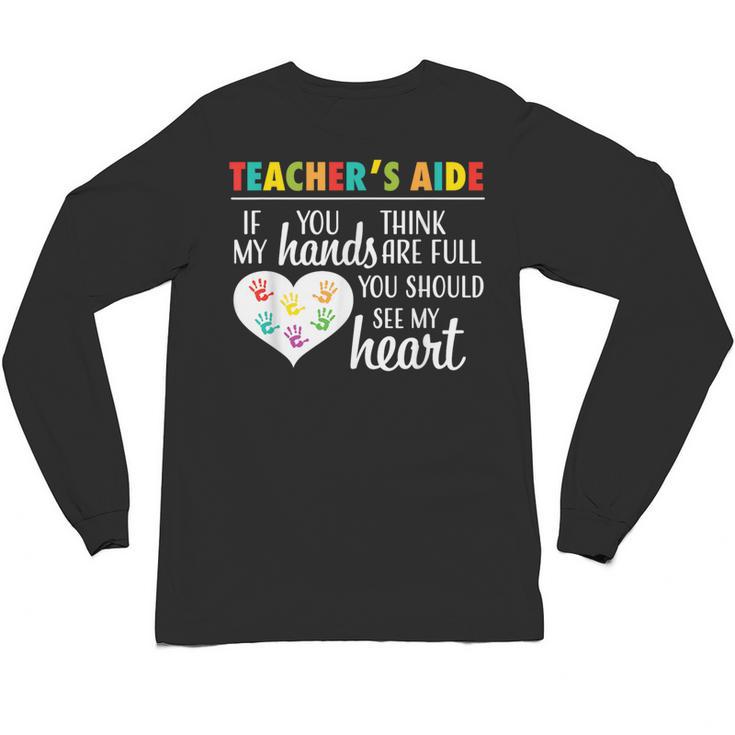 Teacher Aide Appreciation Cute Heart Tee For Women Unisex Long Sleeve T-Shirt