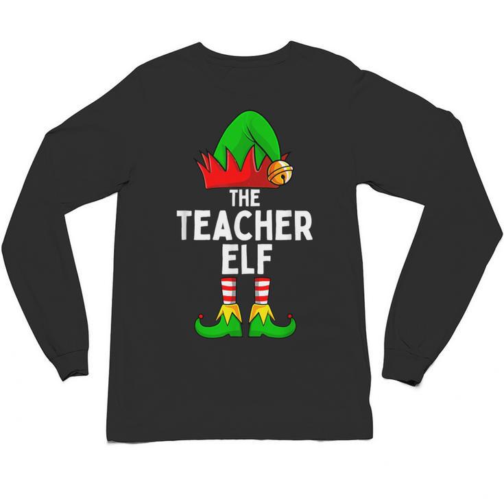Teacher Elf Matching Family Christmas Women Men Unisex Long Sleeve T-Shirt, trending gift