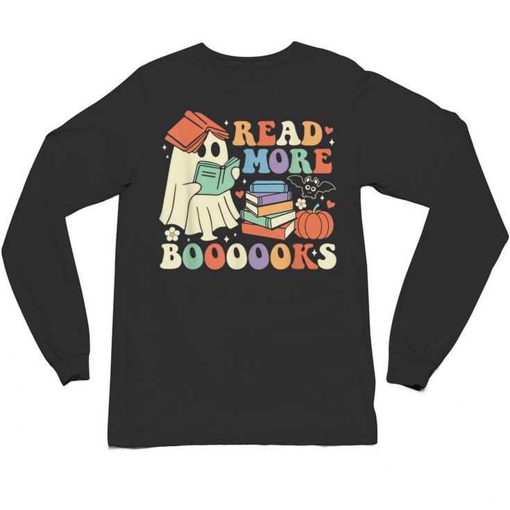 Teacher Halloween Cute Booooks Ghost Read More Books Unisex Long Sleeve T-Shirt