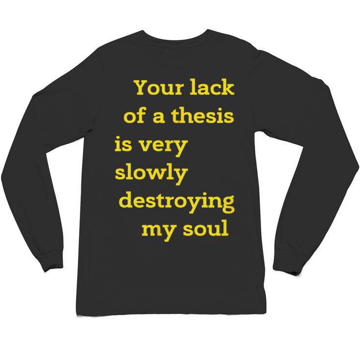 Teacher Or Professor Essay Thesis Writing Joke For Men Women Unisex Long Sleeve T-Shirt