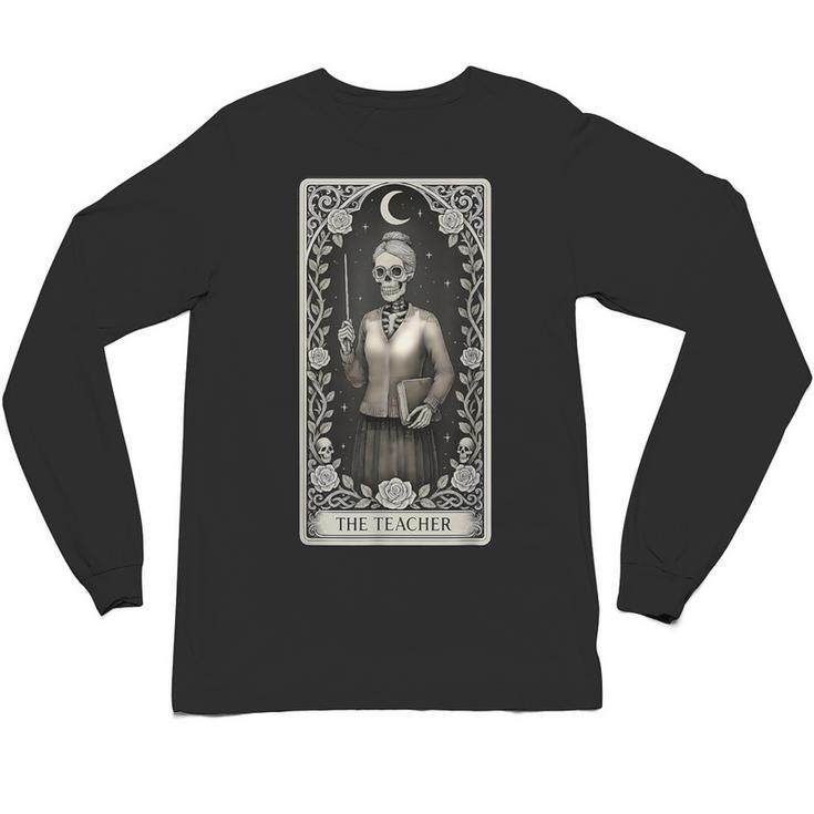 The Teacher Skeleton Tarot Card Unisex Long Sleeve T-Shirt
