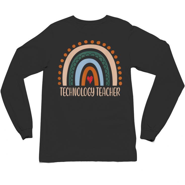 Technology Teacher Rainbow Appreciation Day Back To School For Men Women Unisex Long Sleeve T-Shirt