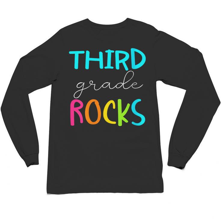 Third Grade Rocks Shirt Team 3rd Grade Teacher Unisex Long Sleeve T-Shirt, trending gift