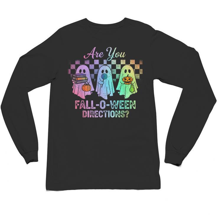 Vintage Are You Fall O Ween Directions Teacher Halloween Unisex Long Sleeve T-Shirt