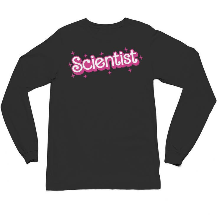 Women Retro Pink Scientist Science Teacher Back To School Unisex Long Sleeve T-Shirt