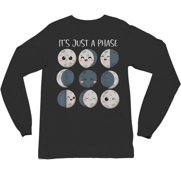 Women Science Teacher Moon Phases Scientist Back To School Unisex Long Sleeve T-Shirt