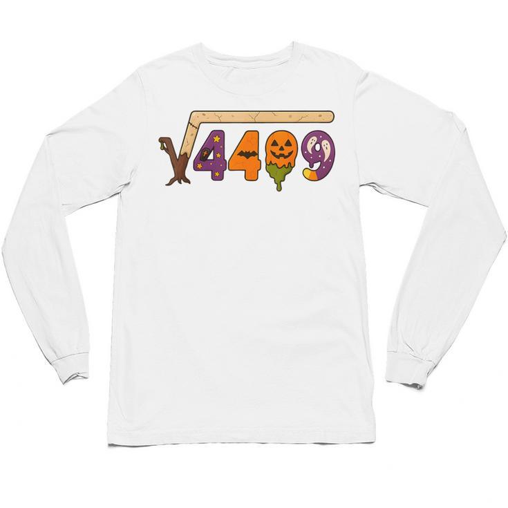 67 Meme Math Teacher 6 7 Halloween Square Root 4489 Unisex Long Sleeve T-Shirt
