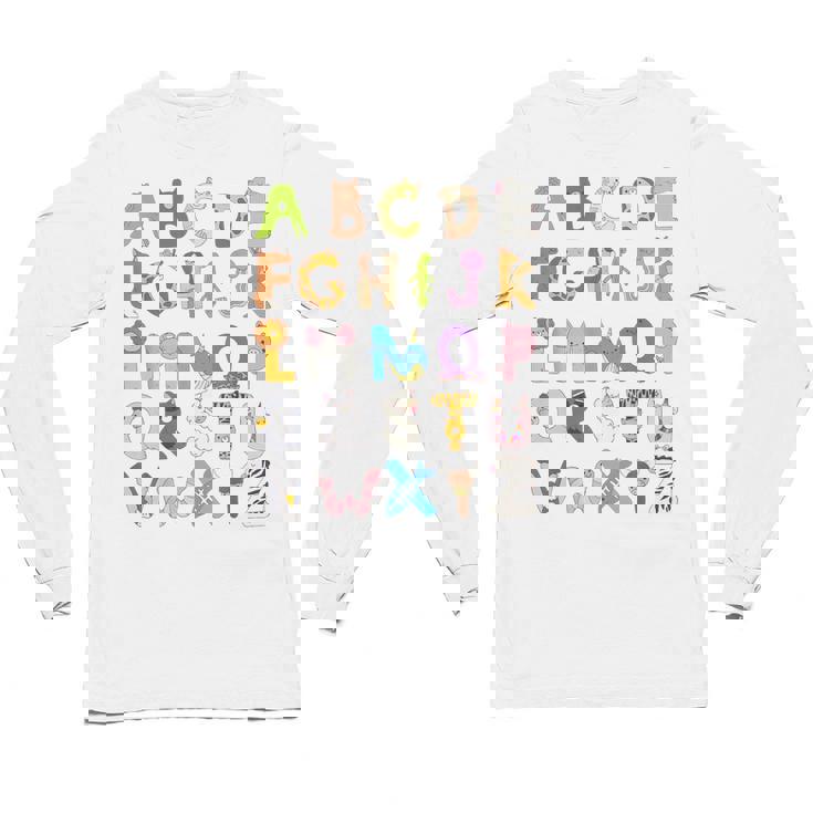 ABC Animals Alphabet Graphic Boys Girls Kindergarten Teacher Unisex Long Sleeve T-Shirt