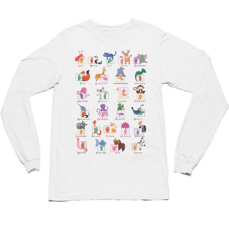 American Sign Language For Teachers ASL Alphabet Unisex Long Sleeve T-Shirt