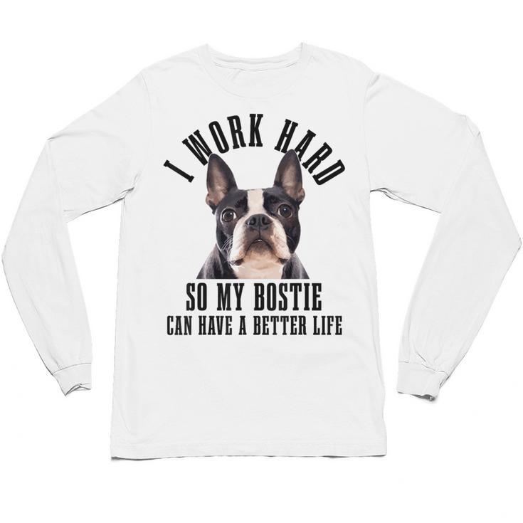 Bostie Mama Dog Dad Boston Terrier For Men Women Unisex Long Sleeve T-Shirt, trending gift