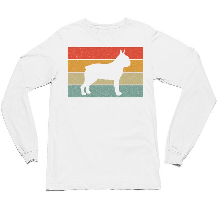 Boston Terrier Dog Lover Retro Vintage Cool For Dog Owner Unisex Long Sleeve T-Shirt