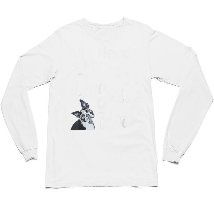 Boston Terrier Reading Books Love My Dog Men Women Kids T-Shirt Unisex Long Sleeve T-Shirt