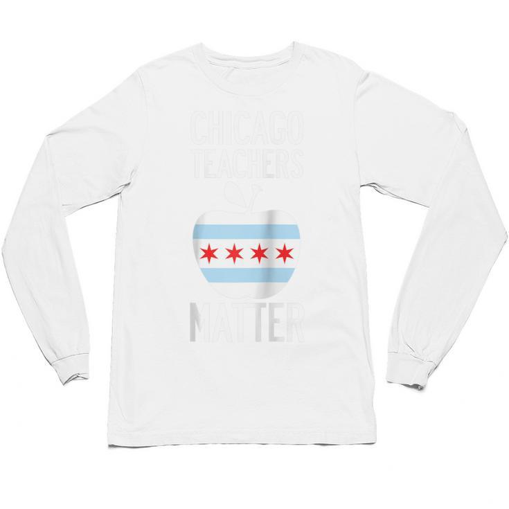 Chicago Teachers Matter Support Union Education Red For Ed Raglan Baseball Tee Unisex Long Sleeve T-Shirt