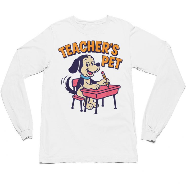 Cute Elementary School Student Dog Teacher's Pet Unisex Long Sleeve T-Shirt