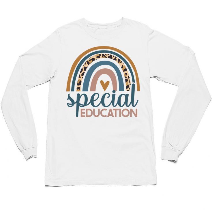 Cute Special Education Leopard Print SPED Teacher Idea Unisex Long Sleeve T-Shirt