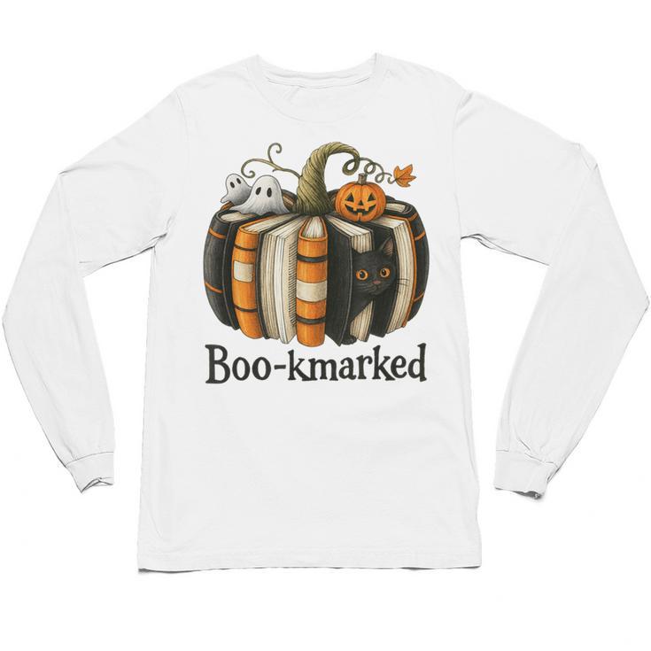 Fun Fall Book Lover Cute Teacher Student Halloween Unisex Long Sleeve T-Shirt