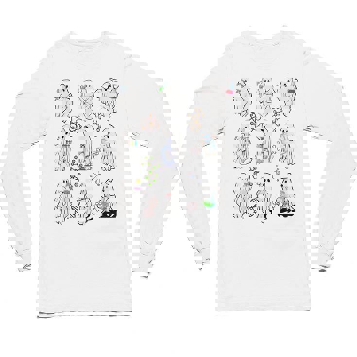 Ghost Science Teacher Chemistry Laboratory Halloween Costume Unisex Long Sleeve T-Shirt