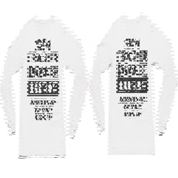 Halloween Gym Teacher Prisoner Costume Unisex Long Sleeve T-Shirt