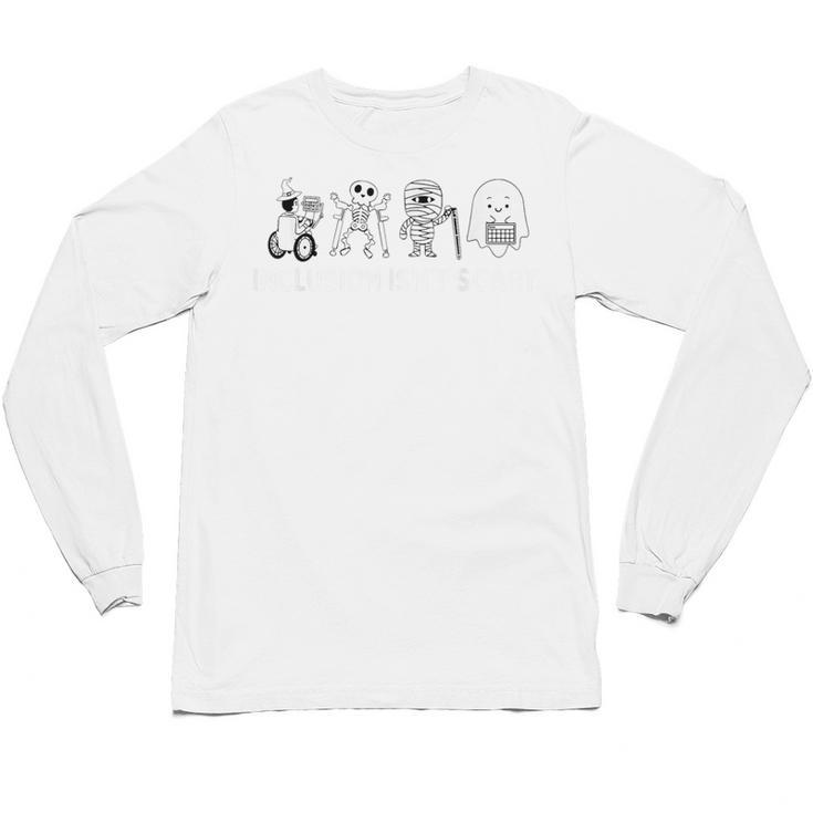Inclusion Isn't Scary Halloween SLP Sped Teacher Unity Day Unisex Long Sleeve T-Shirt