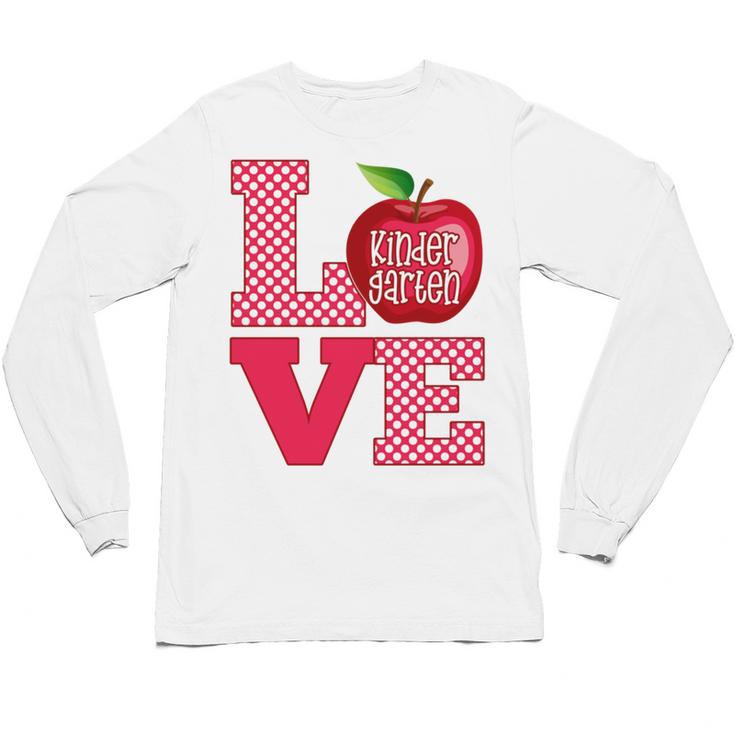 Love Kindergarten Cute Apple School Teacher Unisex Long Sleeve T-Shirt