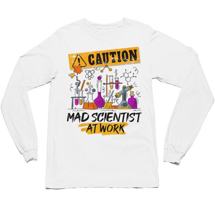 Mad Scientist Halloween Costume Science Teacher Unisex Long Sleeve T-Shirt