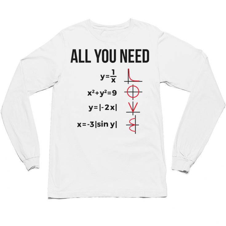 Math Graphs Mathematics Math Teacher Unisex Long Sleeve T-Shirt