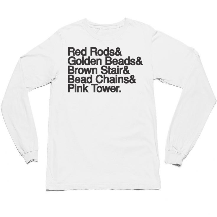 Montessori Helvetica Education Teacher Unisex Long Sleeve T-Shirt
