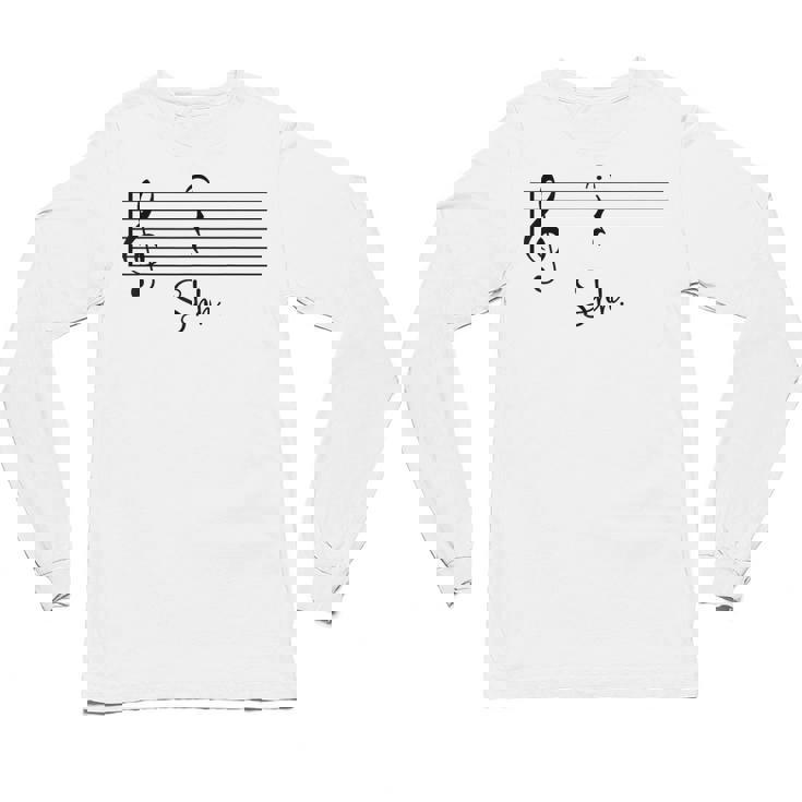 Music Notes Shirt Shh Quarter Fermata Teacher Unisex Long Sleeve T-Shirt
